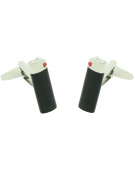 Black Clipper Lighter Cufflinks