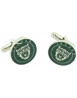 Green Jaguar Logo Grille Cufflinks 
