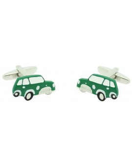 Green Mini Cooper Cufflinks 