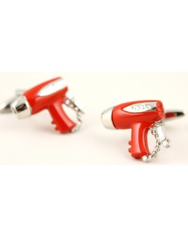 Wholesale Red Hair Dryer Cufflinks