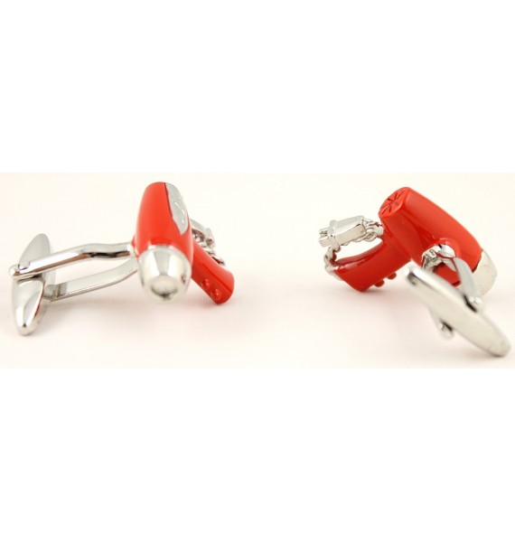 Wholesale Red Hair Dryer Cufflinks