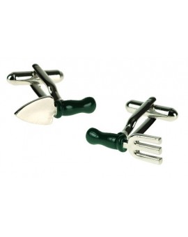 Gardening Shovel and Rake Cufflinks 