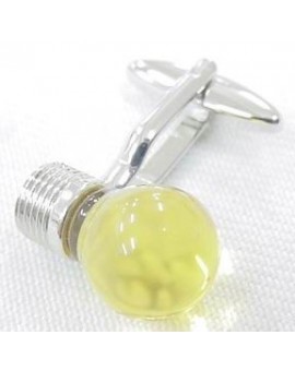 Yellow Light Bulb Cufflinks 