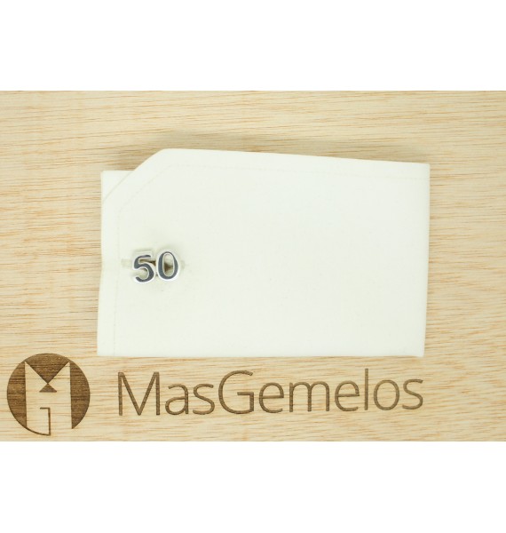 gemelos personalizados plata de ley numeros a medida