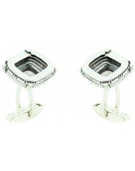PREMIUM Sterling Silver Santiago Bernabeu Stadium Cufflinks 