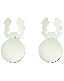 Silver Plated Circle Button Covers