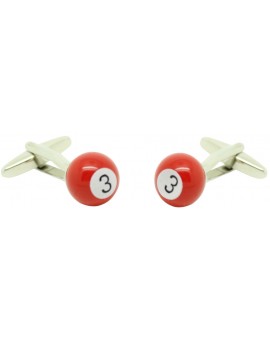 Red Billiard Ball Cufflinks 
