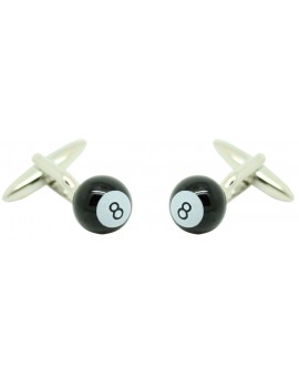 Black Billiard Ball Cufflinks 