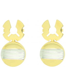 comprar cubrebotones dorado con lineas plateadas