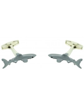 gemelos para boda tiburón blanco 3D