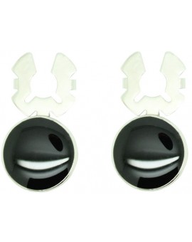 Executive Roundel Button Covers Plated - Black