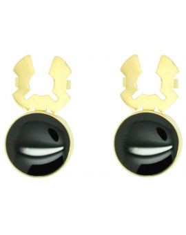 Executive Roundel Button Covers Golden - Black