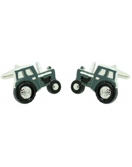 Cufflinks for shirt Agricultural military green tractor