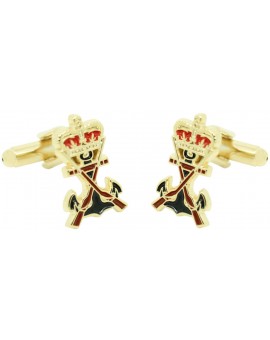 Spanish Navy Marines Shield golden Cufflinks