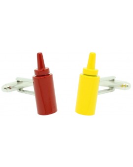 Ketchup and Mustard cufflinks