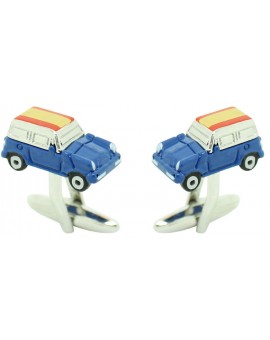 Cufflinks for shirt Mini Cooper 3D blue - Spain