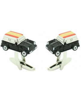 Cufflinks for shirt Mini Cooper 3D black - Spain