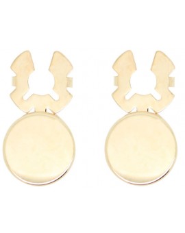 Pink gold round button