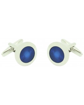 Blue Rounded Edge Square Cufflinks 