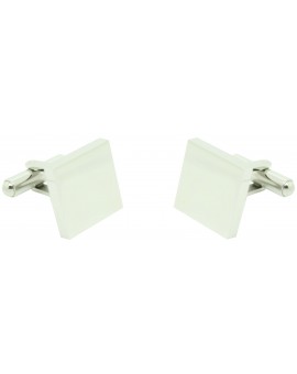 boutons de manchette en acier gravés personnalisés