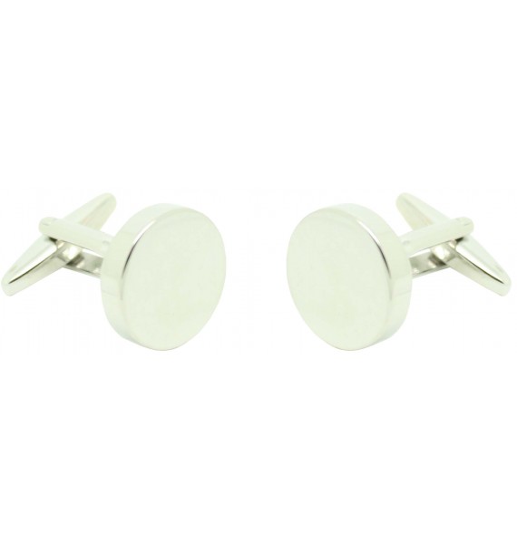 Boutons de manchette en acier rond 16 pour graver
