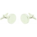 Boutons de manchette en acier rond 16 pour graver