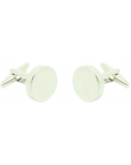Boutons de manchette en acier rond 16 pour graver