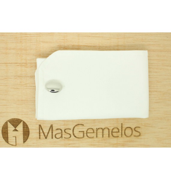 Boutons de manchette en acier ovale 17 volumes pour l'enregistrement