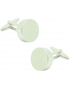 Gemelos para camisa acero redondo 16,5 con grosor 2 para grabar 