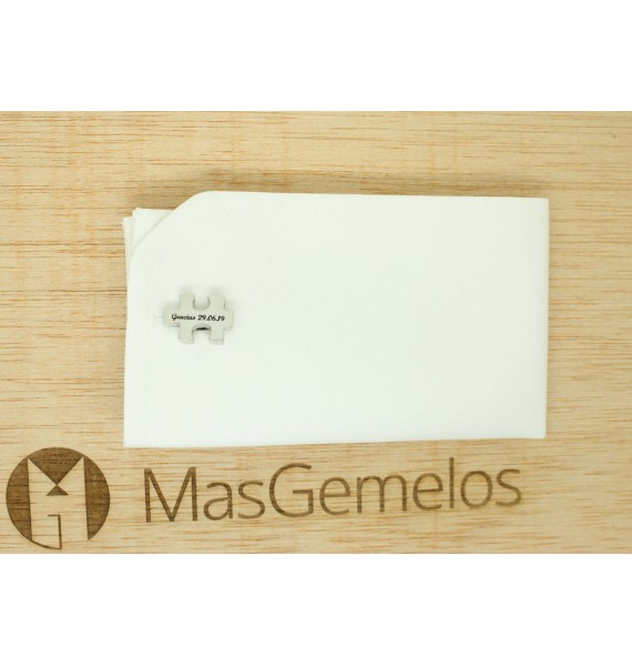 Gemelli per camicia Puzzle in acciaio personalizzato