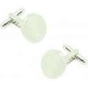 Cufflinks for shirt roundel button 15mm to record