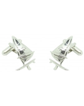 cufflinks of surfing silver plated