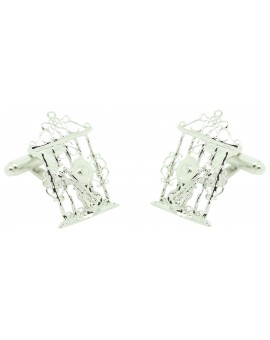 Boutons de manchette grilles avec chapeau et guitare en gros