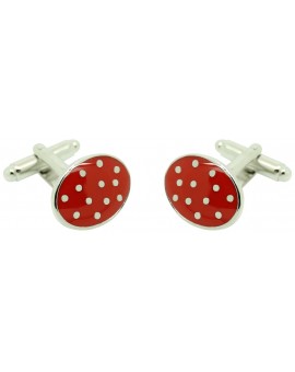 Gemelos para camisa lunares rojo
