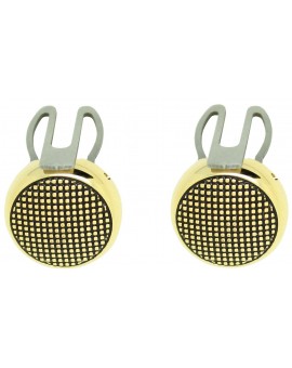 Cubrebotones redondo puntos - dorado