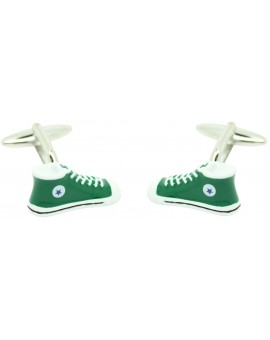 cufflinks of converse in green bottle