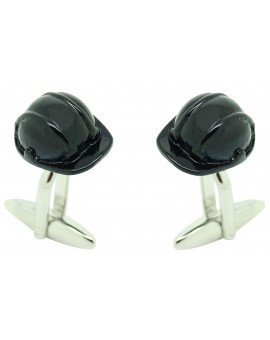 Gemelli da polso Casco da cantiere blu navy all'ingrosso