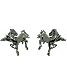 Boutons de manchette cheval noir en gros