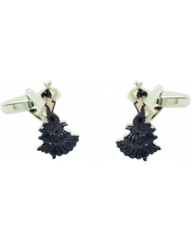 Navy blue flamenco shirt cufflinks