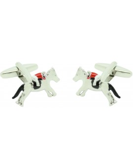 3D horse and rider cufflinks