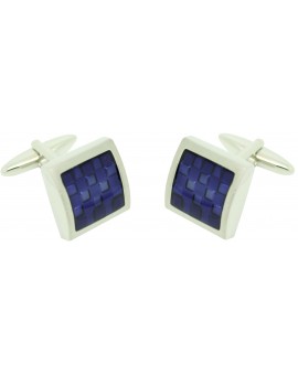Gemelos de camisa square blue enamel al por mayor