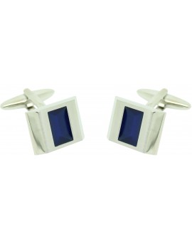 Gemelos de camisa classic square blue enamel al por mayor