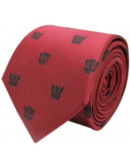 Red Transformers and Decepticons tie