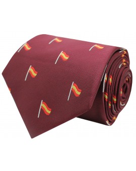 Spain red mast flag tie