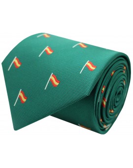 Spain flag tie on neck - green