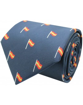 Corbata de España en mástil azul marino