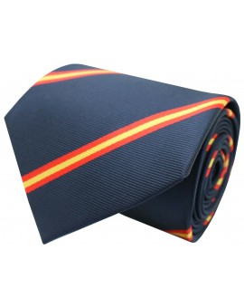 Corbata con bandera España diagonal azul marino