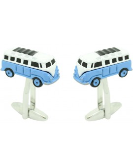 Boutons de manchette van hippie bleue en gros