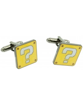 Gemelos para camisa Nintendo Super Mario interrogación caja