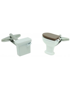 Boutons de manchette Toilettes blanches en gros